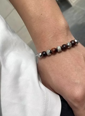 男钛钢链加石头大众款