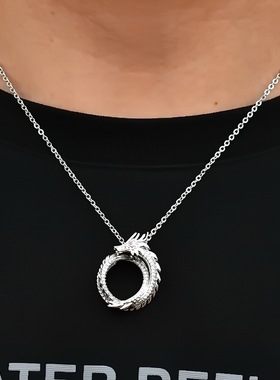 龙年衔尾潮牌高级感百搭毛衣项链