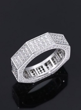 满钻螺母戒指男女时尚通勤中性