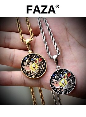 欧美海绵宝宝胖大星吊坠卡通项链