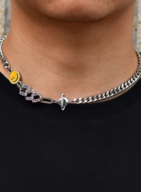 钛钢合金男女紫色镶钻古巴