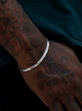 金色扁蛇骨手链钛钢高级感