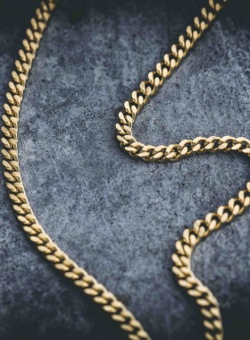 hiphop钛钢古巴假金装逼演出项链