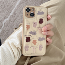 Sweet and beautiful cartoon dogs apply iphone15pro Apple 14promax mobile phone shell 15 new 13 12 anti-fall