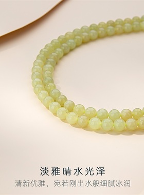 晴水锁骨链玉石银项链和田玉