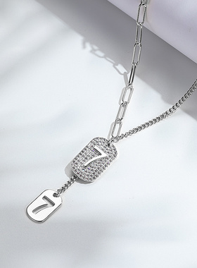 数字项链ins设计感锁骨链男女