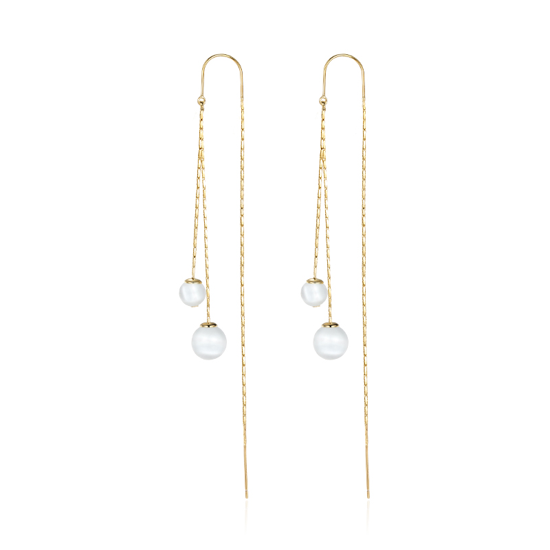 长款流苏耳线耳环女2025新款爆款气质高级感银小众设计感耳饰耳坠 - 图3