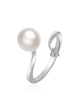 淡水珍珠纯银小众设计风高级戒指