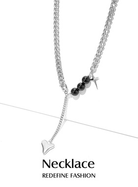 爱心毛衣项链吊坠女款