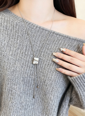 【新品】几何简约颈链抽拉项链女款2025新款高级感小众配饰锁骨链