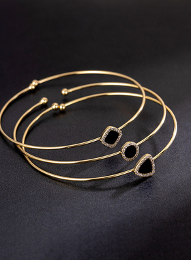 几何多层少女风ins饰品百搭手镯