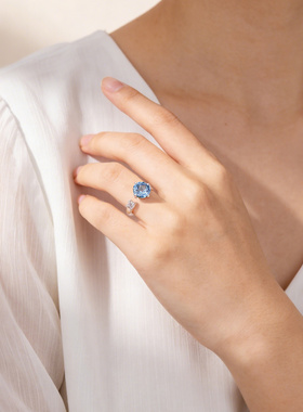 【新品】时尚玫瑰单戒对戒指女小众设计轻奢高级感指环开口可调节