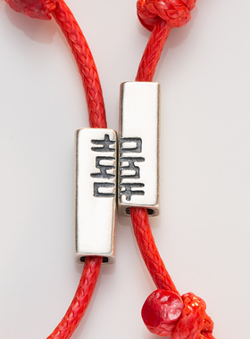 情侣编织纯银森系礼物红绳手链