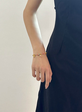 新中式时尚滴油花朵手链百搭高级感简约气质精致小众复古星星