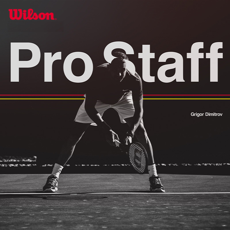 威尔胜wilsonPRO STAFF 97 V13全碳素网球拍费德勒小黑拍正品防伪 - 图1