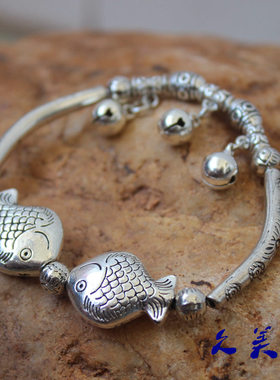 云南民族风饰品复古铃铛礼物手链