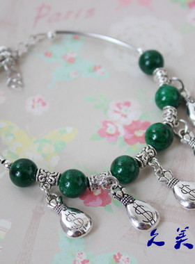 云南民族风招财钱袋复古手链品厂