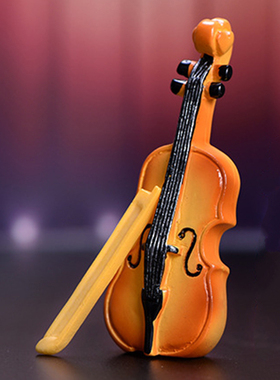 仿真乐器树脂玩偶创意微景观装扮