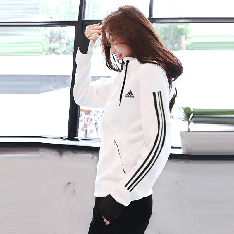 阿迪达斯套装女装2018秋新款针织运动服休闲