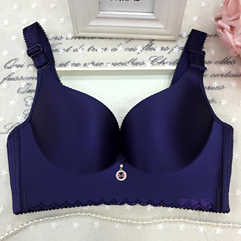 胖mm大胸显小薄款200斤90E100DE胸罩大码文胸全罩杯抹胸聚拢内衣 - 图2