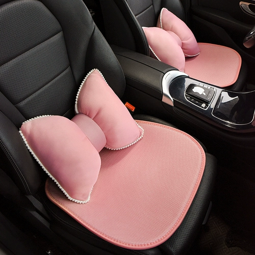 Милая розовая подушка для шеи с бантиком для влюбленных, популярно в интернете, с защитой шеи