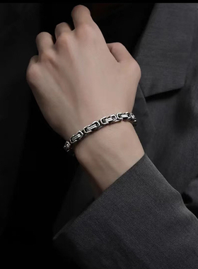 男士钛钢欧美狂飙同款手链不掉色