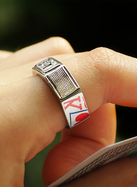 男士钛钢国风戒指高清反光不掉色