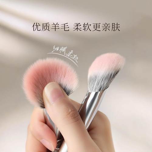 古迪真羊毛斜头指腹腮红点彩刷腮红刷大号沧州动物毛化妆刷一支 - 图2