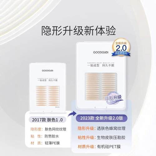 古迪1200贴橄榄型双眼皮贴女隐形无痕自然男士肿泡眼内双专用神器 - 图3