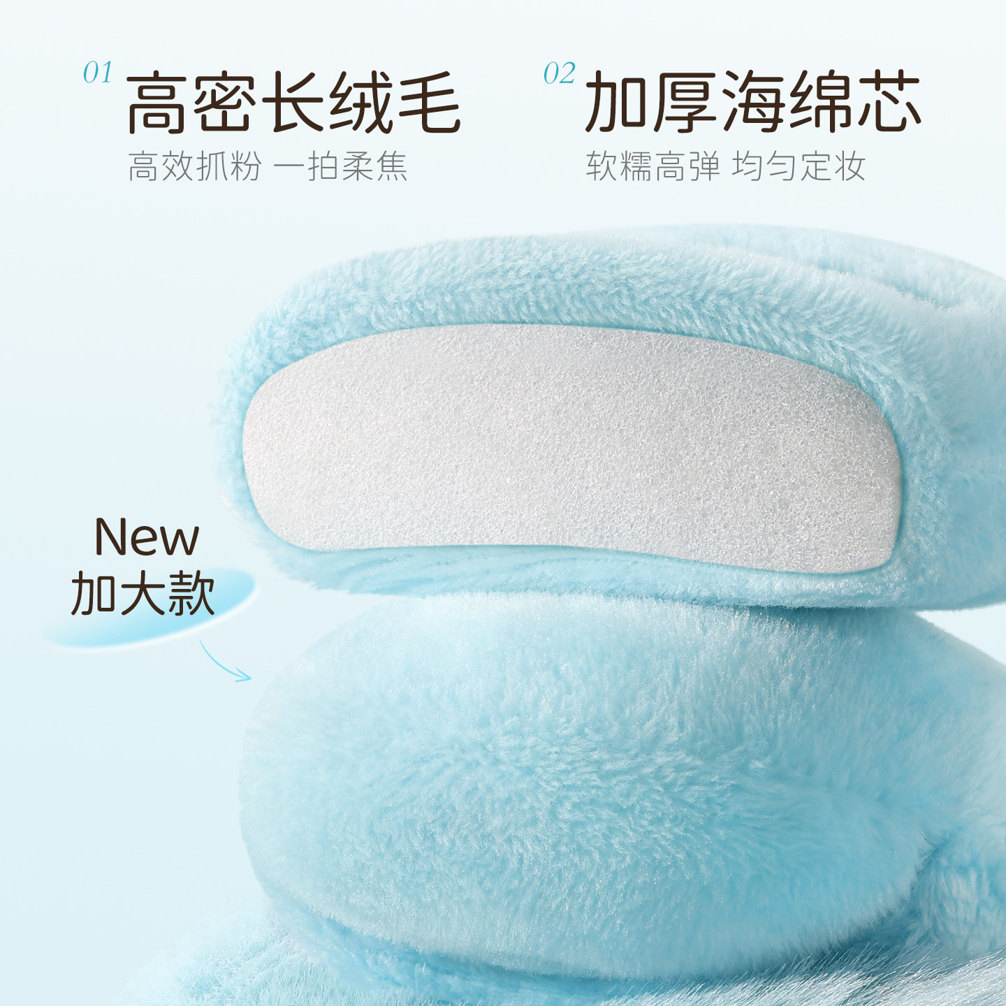 古迪大胖丁散粉粉扑加厚长绒植绒软弹舒适柔焦磨皮蜜粉饼定妆专用,淘宝优惠券,粉丝福利购,淘宝优惠卷