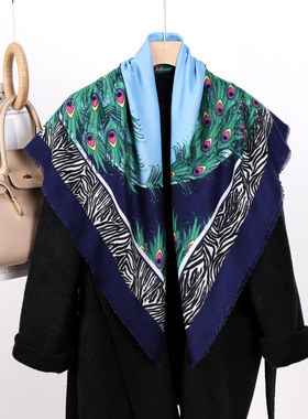 春秋冬大方巾田园女绵软围巾披肩