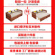 Solid wood sofa bed can be folded, push, pull, sit and lying for both
