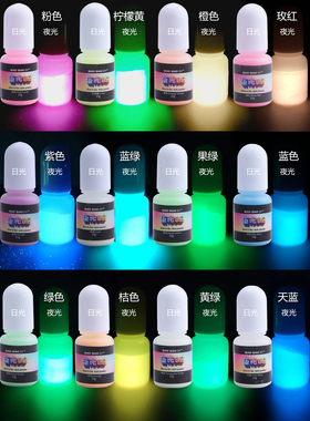 超亮夜光粉水晶滴胶史莱姆夜光漆