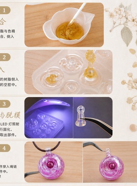 diy滴胶免打孔吊坠模具