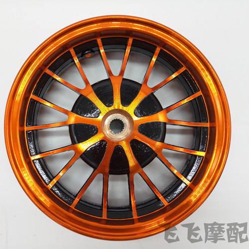 改装踏板摩托车巧格福喜鬼火一代二代迅鹰GY6-125前后钢圈铝轮毂 - 图2