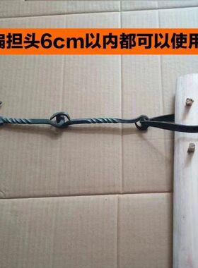 挂钩挑水纯铁实木扁担