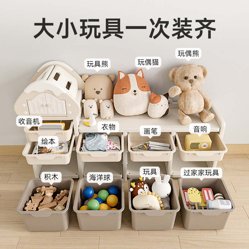 优安玩具收纳架置物架大容量宝宝储物柜婴儿家用多层分类神器柜子