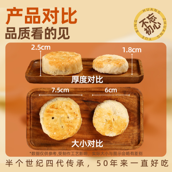 八道水黄庄酥皮手工月饼420g正宗中秋送礼特产咸蛋黄板栗五仁 - 图0