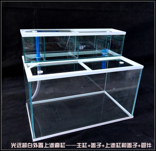 超白鱼缸外置上滤缸 顶滤缸金晶玻璃鱼缸 双层上滤 顶过滤 上过滤 - 图0