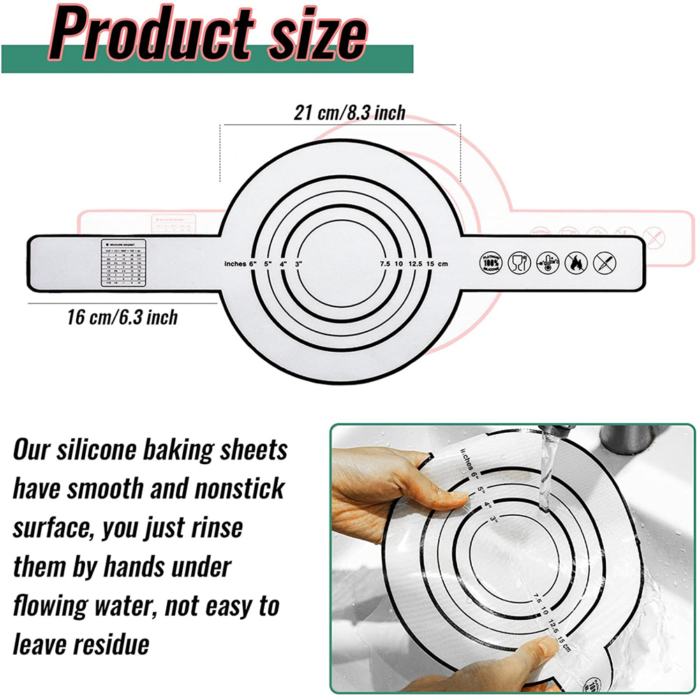 荷兰烤箱用硅胶烤垫 烘焙垫手柄不沾垫silicone baking mat欧包垫 - 图2