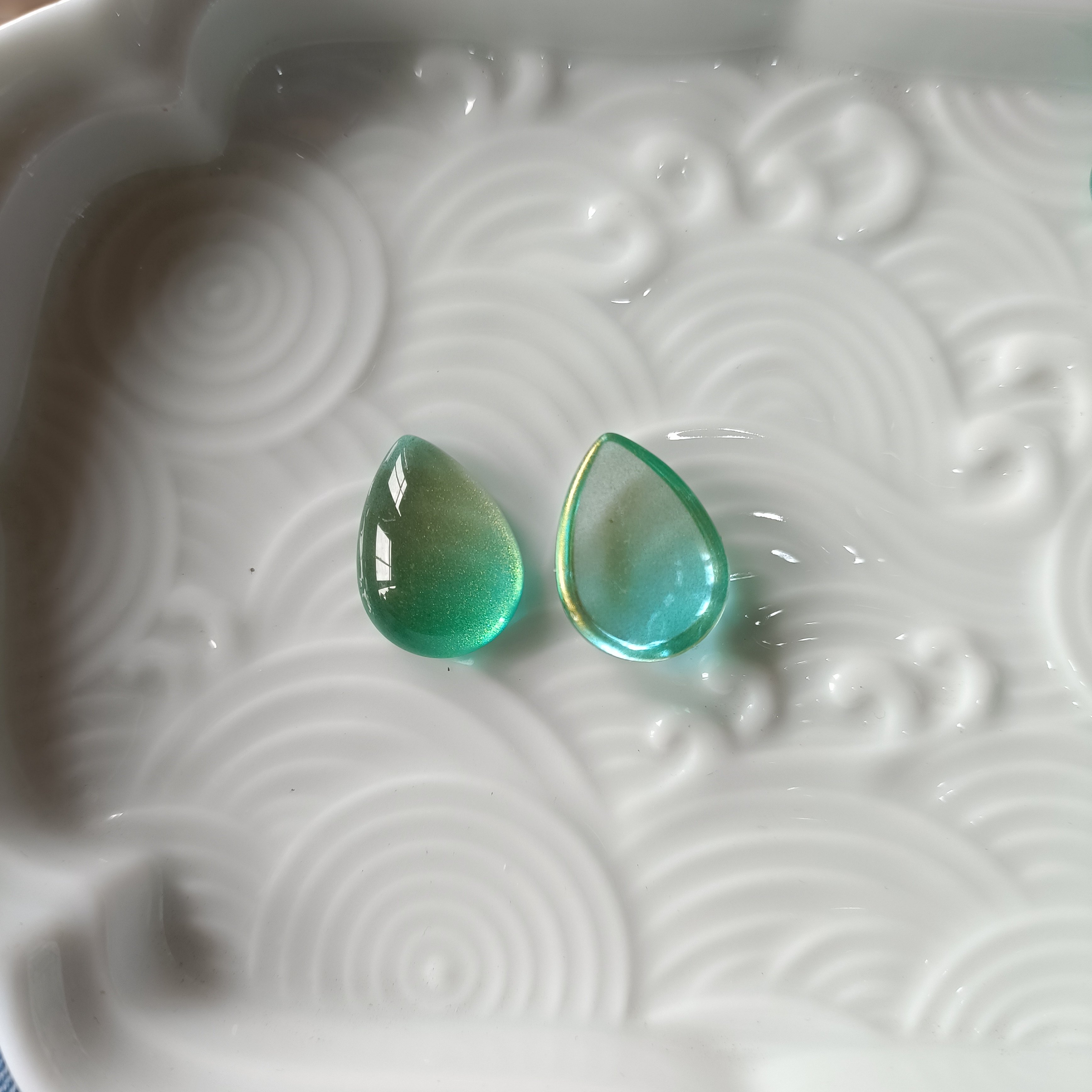 绿金色玻璃戒面*花影梦发簪发饰头饰DIY配件,淘宝优惠券,粉丝福利购,淘宝优惠卷