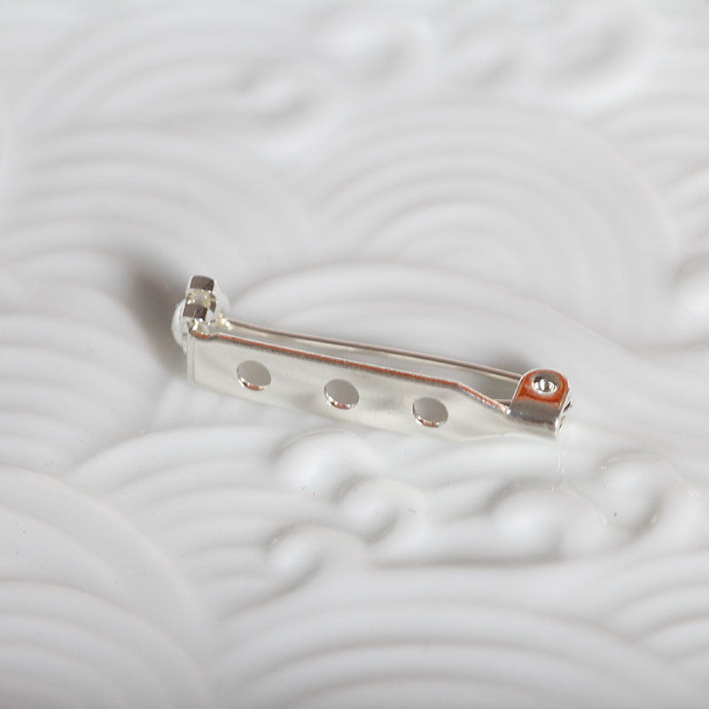 花影梦古风饰品DIY配件防扎胸花材料*黄铜质安全胸针底座25*5mm,淘宝优惠券,粉丝福利购,淘宝优惠卷