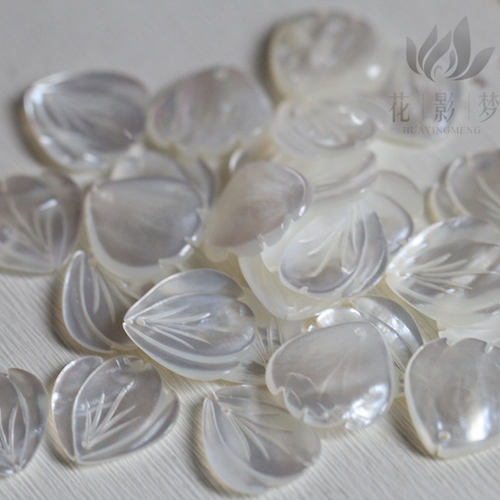 白蝶贝黑蝶贝黄蝶贝山茶花瓣17mm*花影梦饰品DIY配件材料 - 图0