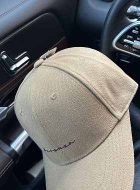 韩国棒球帽新款秋季毛呢防寒保暖