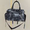 Trendy women's bag nylon with leather personality multi-pocket rivets