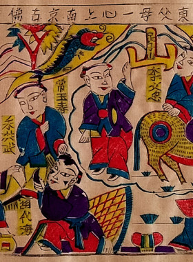 杨家埠木版年画老版印制手工制作
