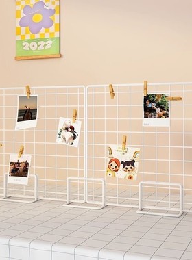 网格展示架幼儿园美工区底座作品环创架子摆摊照片挂架片饰品铁丝