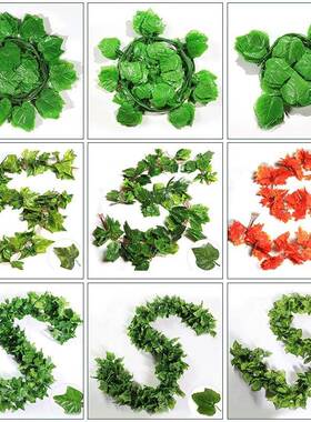 门口挂件装饰条假花装饰管道藤蔓绿叶绿植吊顶塑料假绿萝树叶遮挡