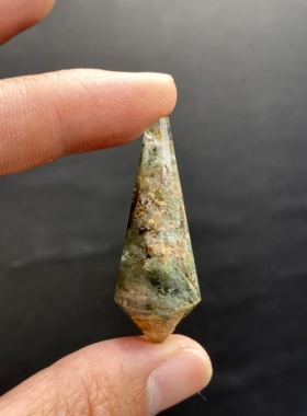 天然水晶灵摆吊坠 绿幽灵灵摆吊坠 水晶挂件 毛衣链项链 一物一图