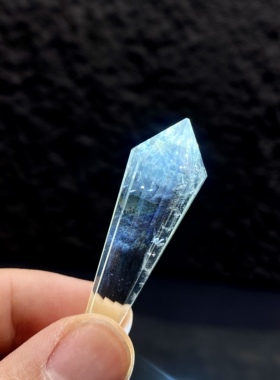 天然爆闪白水晶彩虹阿赛 蓝针灵摆吊坠套链 水晶挂件 毛衣链 项链